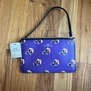 Coach Purple Floral Wristlet